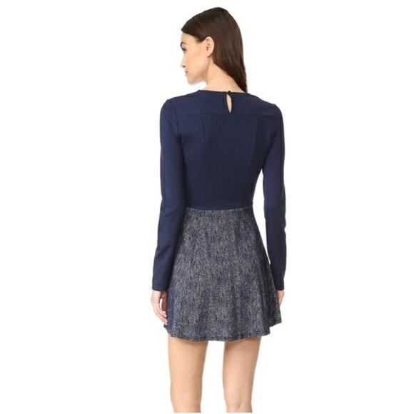 BCBGMaxazria Navy Melis Patchwork Dress - Picture 3 of 10